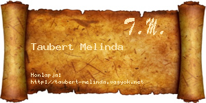 Taubert Melinda névjegykártya